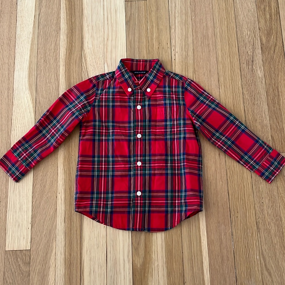 Kid’s Janie and Jack Holiday Button Down Shirt